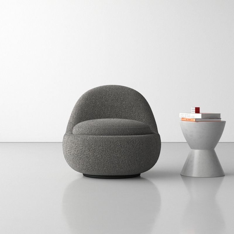 AllModern Arc Upholstered Swivel Accent Chair & Reviews Wayfair